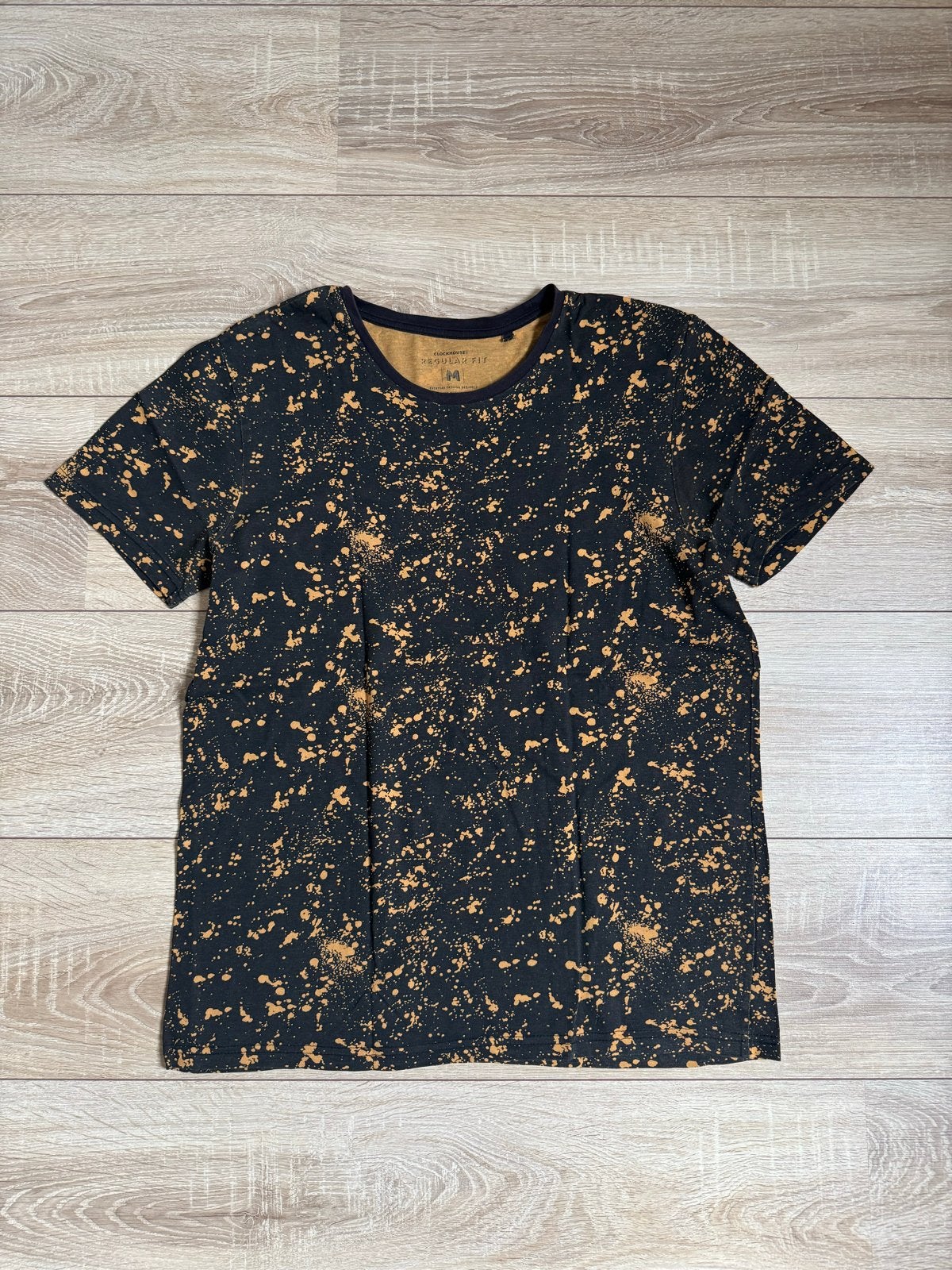 Clockhouse T-shirt met spetters - Maat M, Verzenden, Gedragen, Maat 48/50 (M), Zwart