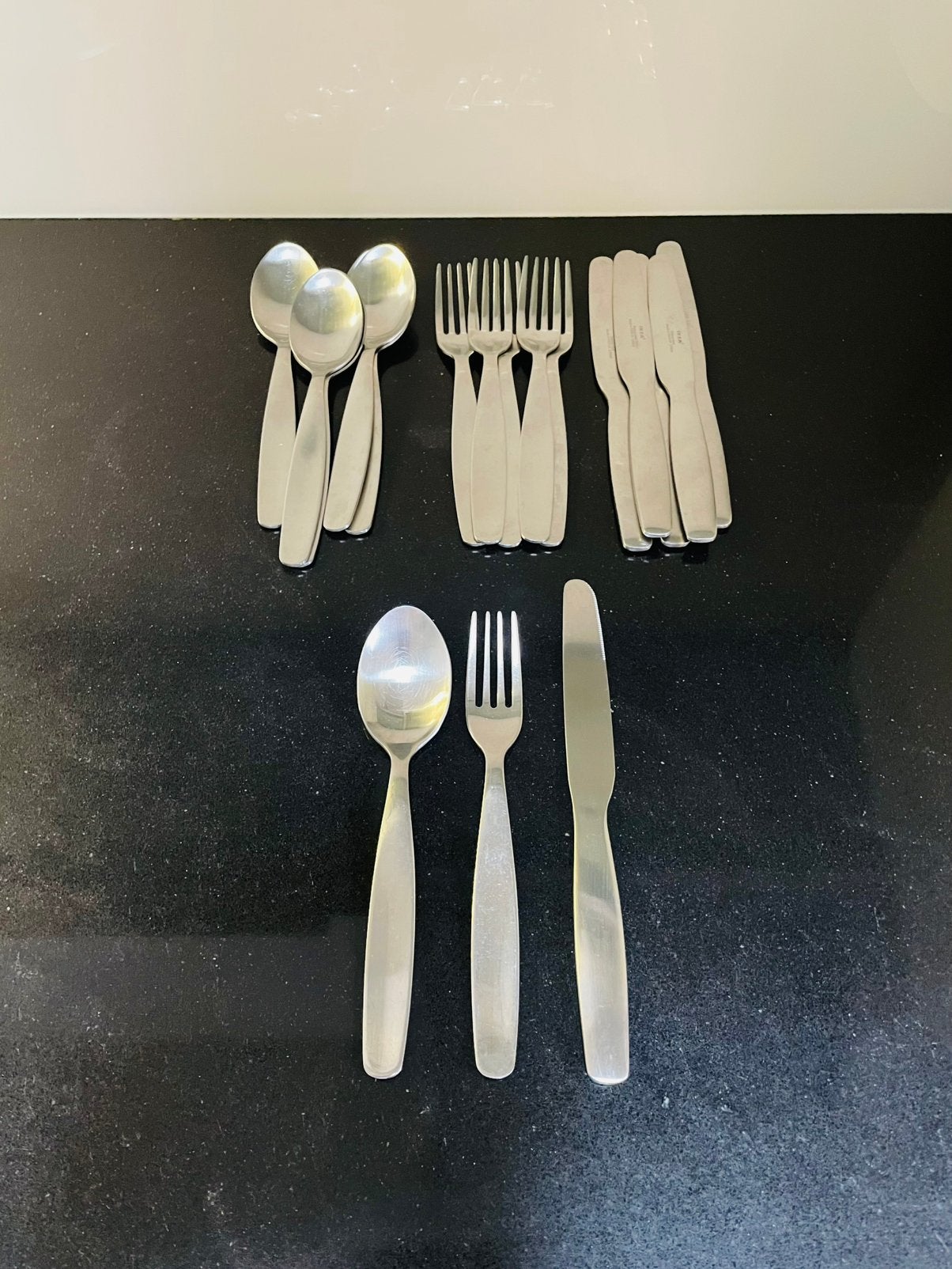 Set vintage IKEA IKE8 Bestek, Huis en Inrichting, Keuken | Bestek, Ophalen of Verzenden, Zo goed als nieuw, Rvs of Chroom, Vaatwasserbestendig
