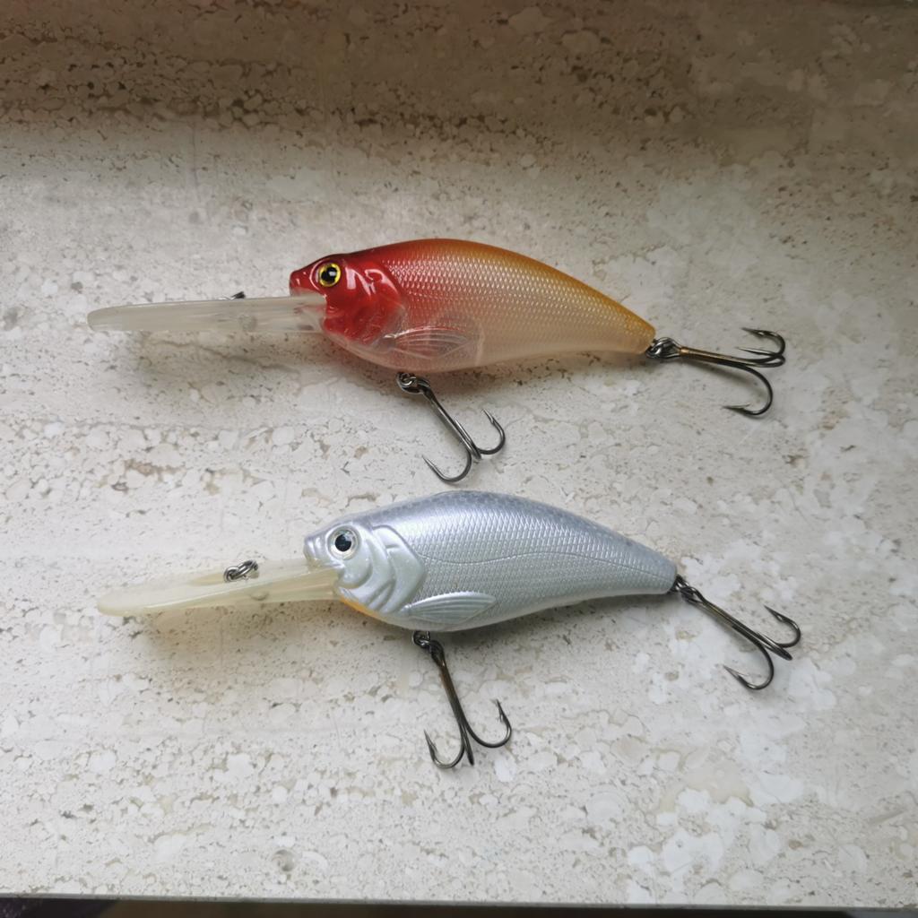 2x Crankbait Doiyo dieplopend, Ophalen of Verzenden, Gebruikt, Overige typen