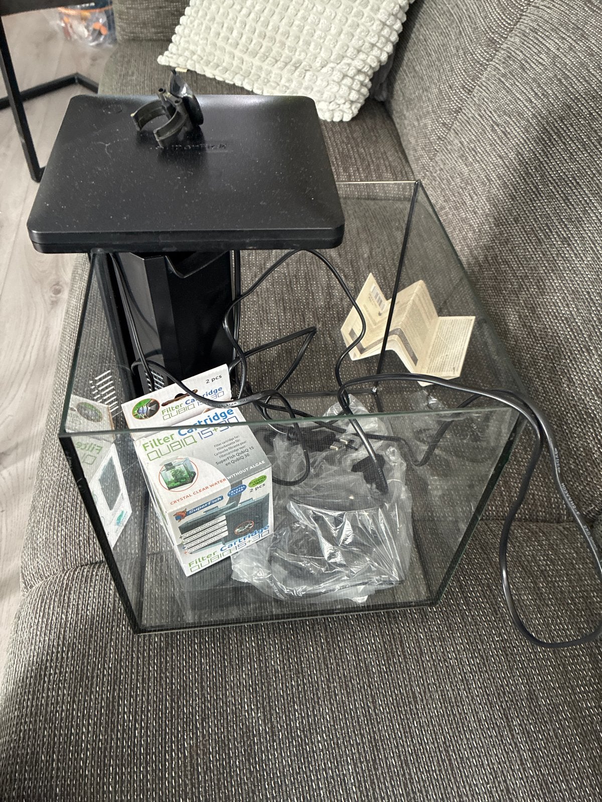 Aquarium 15 liter, Ophalen of Verzenden, Zo goed als nieuw, Leeg aquarium
