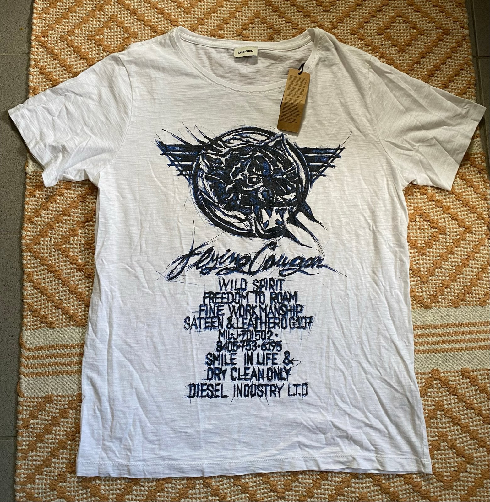 Diesel T-shirt maat S, nieuw met label, Ophalen of Verzenden, Nieuw, Maat 46 (S) of kleiner, Wit