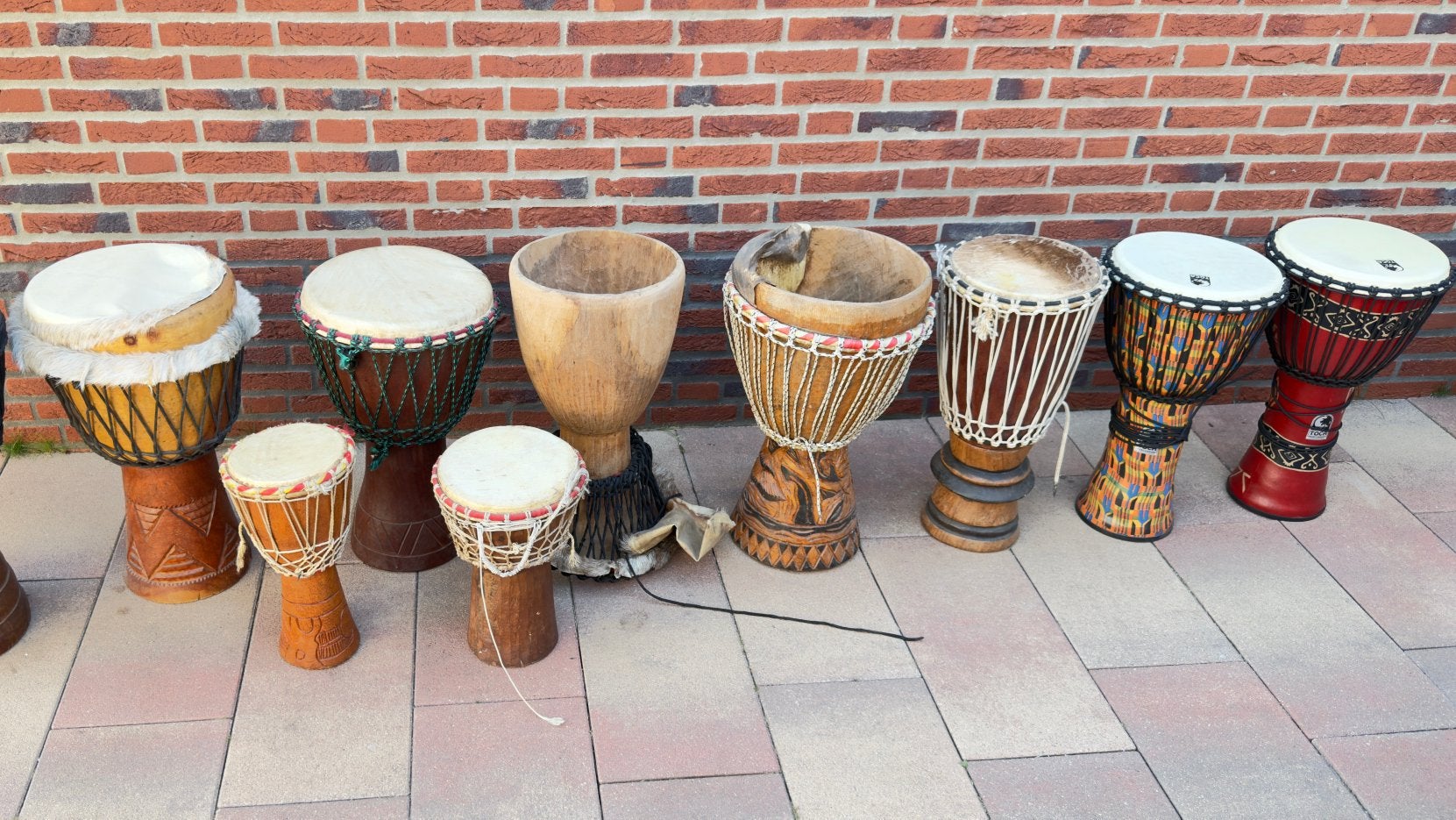 Diverse Djembe Collectie: Hout & Synthetisch, Groot & Klein, Ophalen, Gebruikt, Overige merken