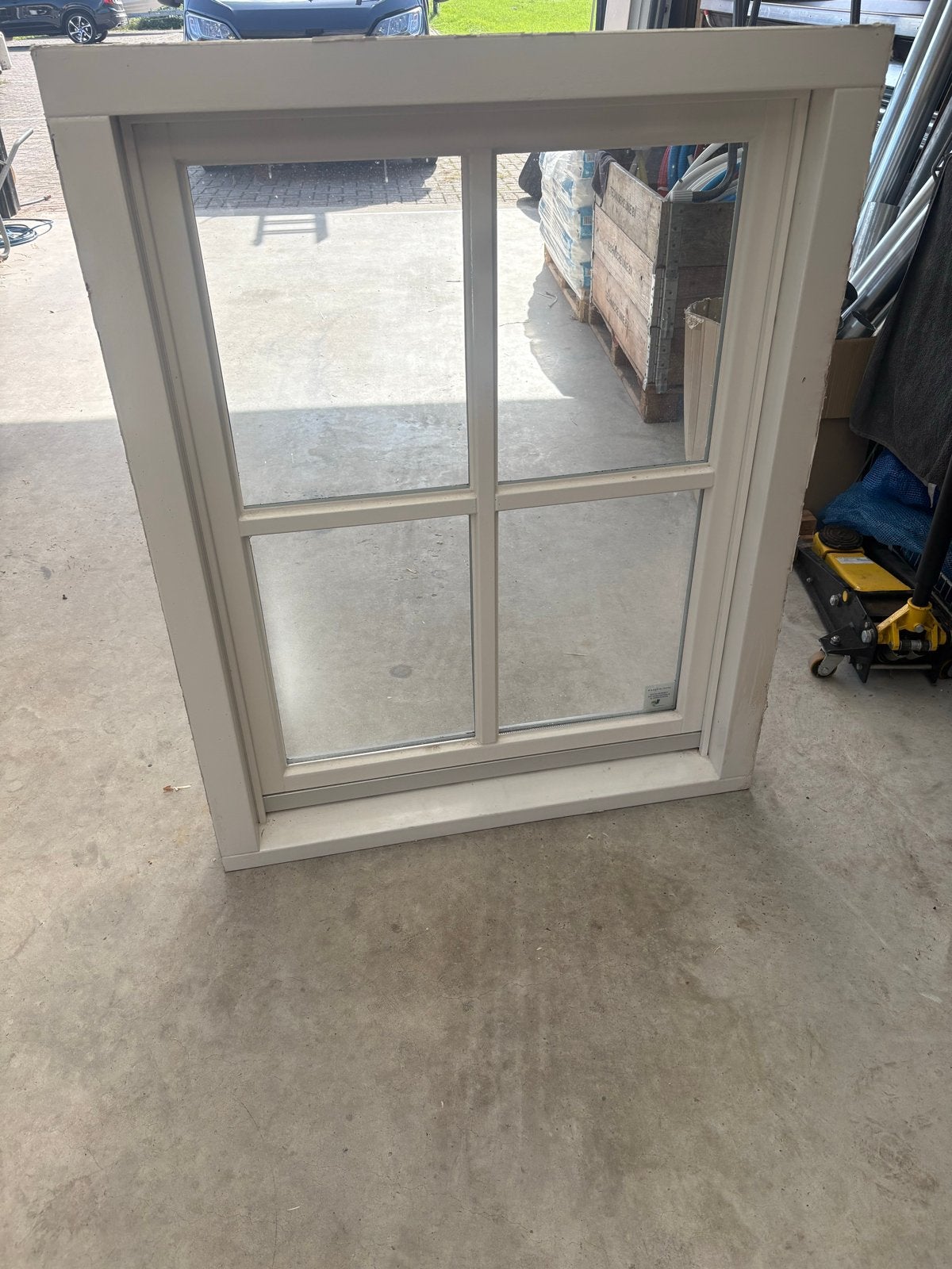 Draaikiep raam met hr ++ glas en roede, Ophalen, Gevelraam of Ruit, Gebruikt, 80 tot 120 cm