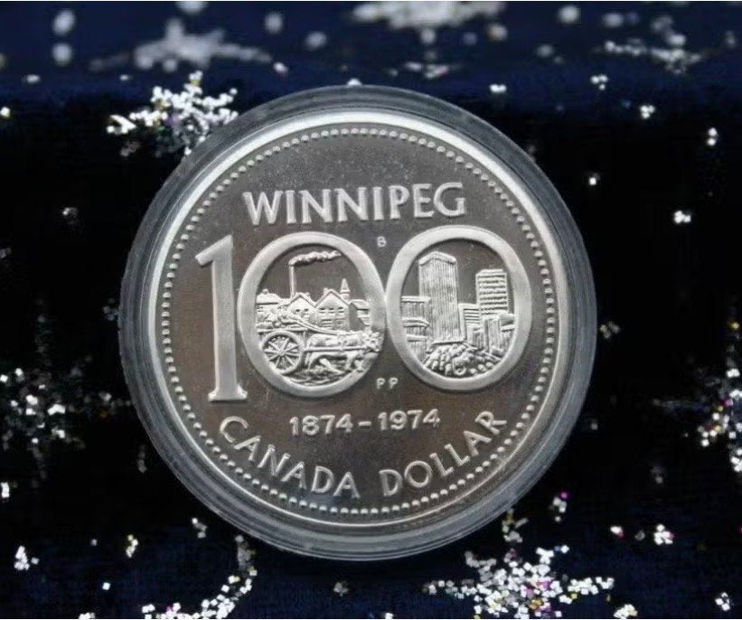 Canada - Silver Dollar 1974 - Winnipeg, Postzegels en Munten, Verzenden, Noord-Amerika, Losse munt, Zilver