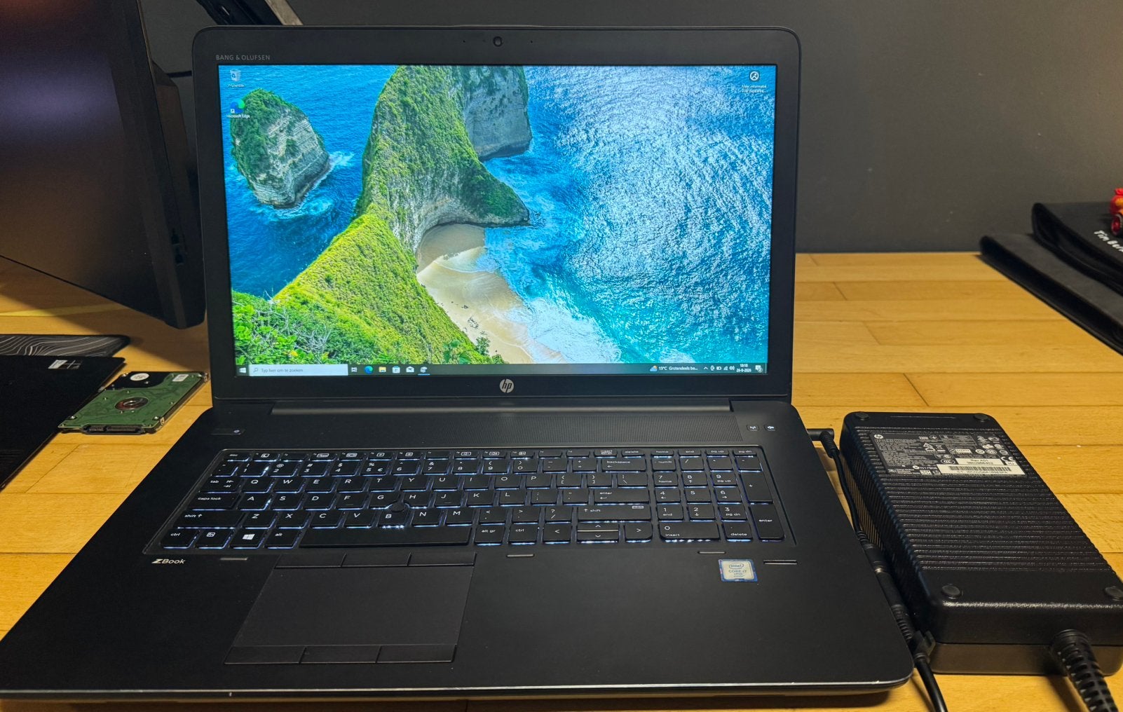 HP Zbook G3 + Adapter 230W / NVIDIA / 16gb / 1,25 TB, Ophalen, Met videokaart, Qwerty, Zo goed als nieuw
