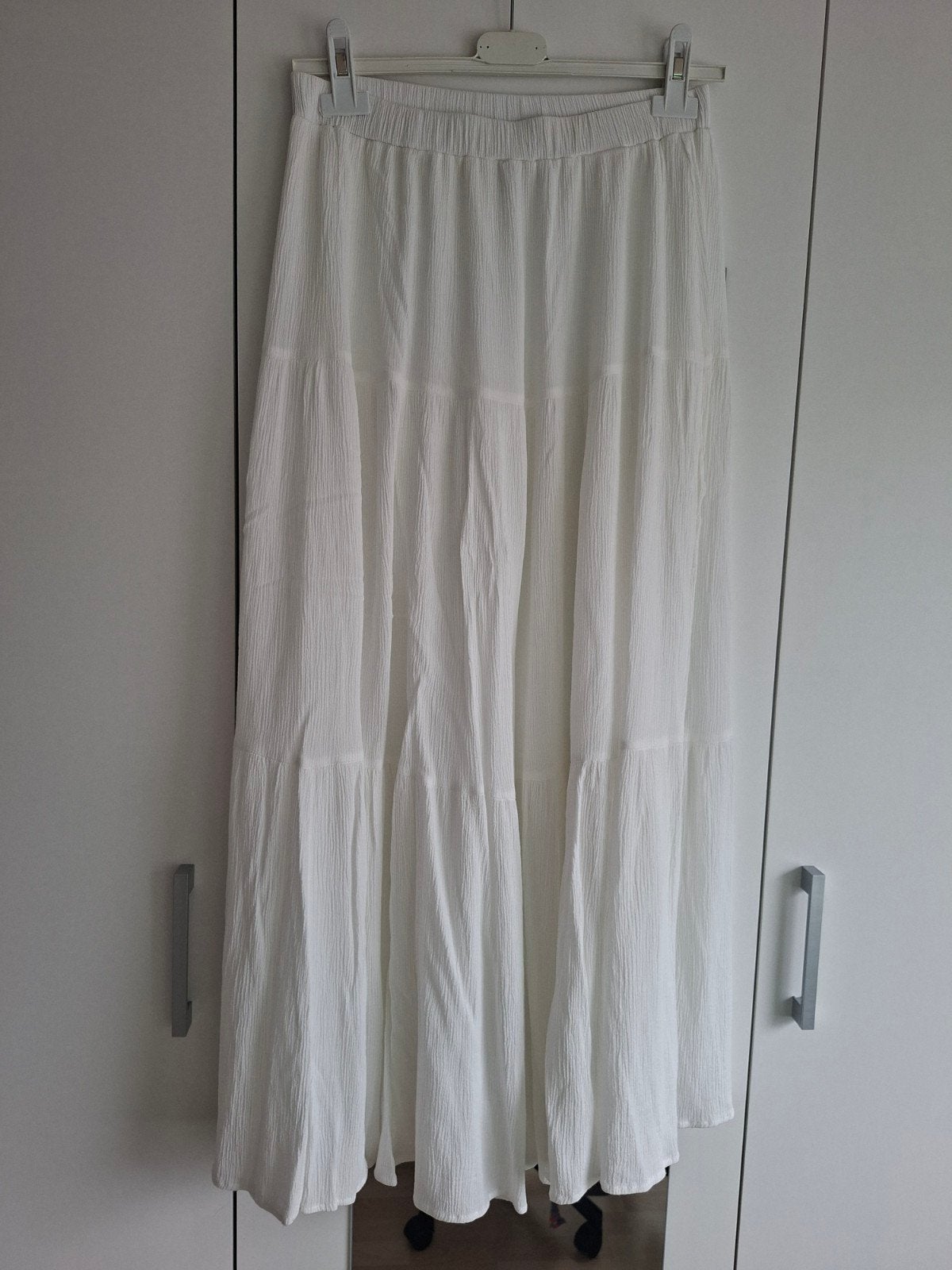 Lange witte rok, Wit, Ophalen of Verzenden, Zo goed als nieuw, Maat 36 (S)