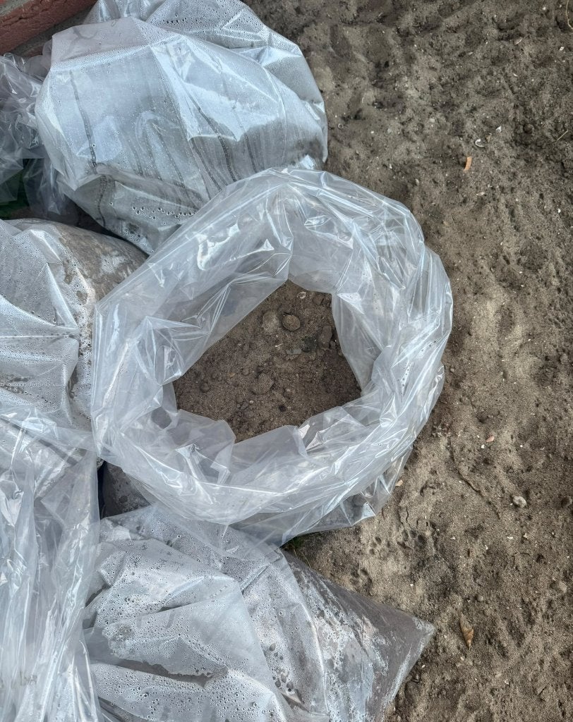 Gratis tuinaarde/grond in zakken, Ophalen, Gebruikt
