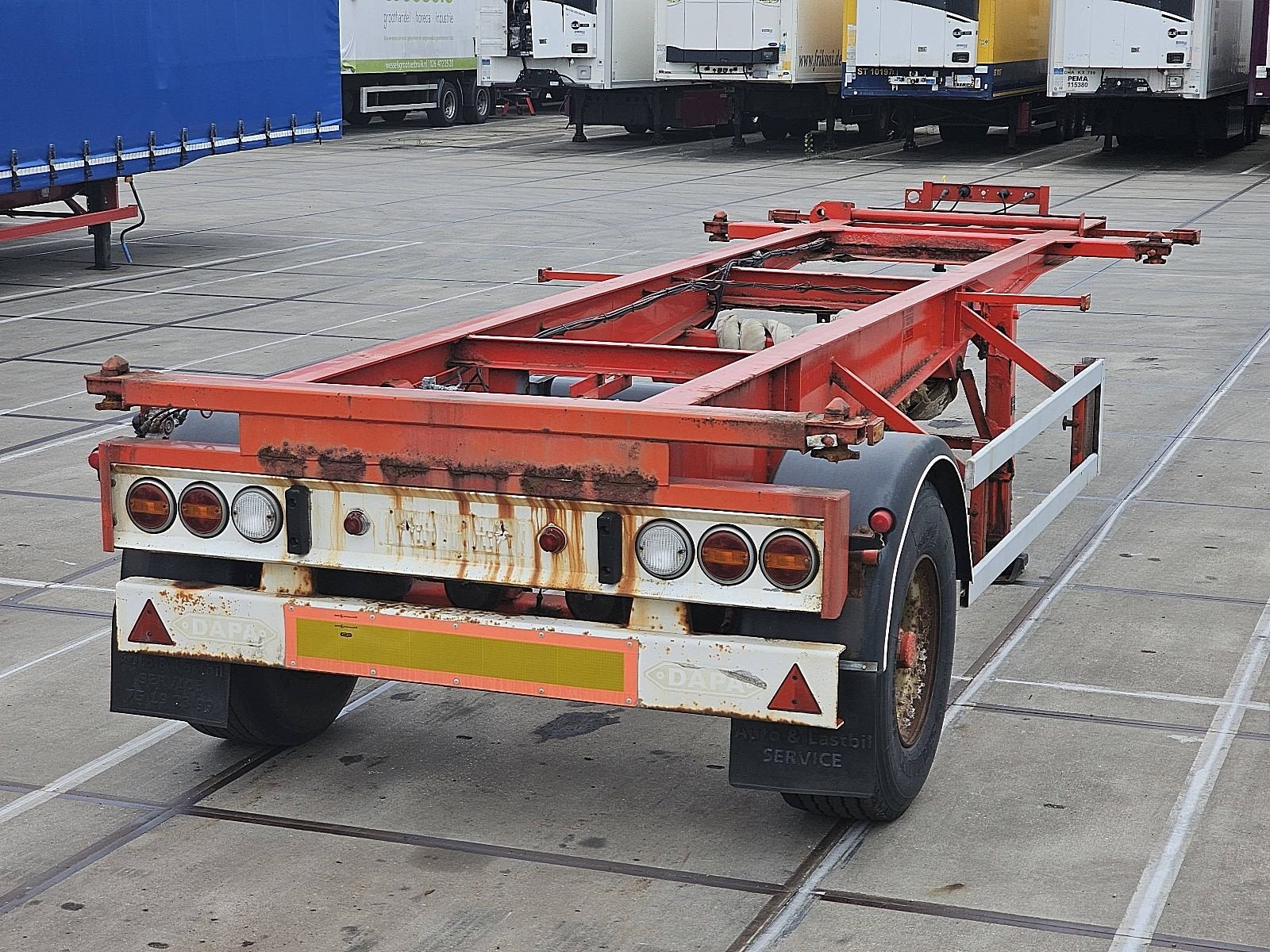 DAPA 20 FT CONTAINER 1 axle bpw drum, Auto's, Overige kleuren, Bedrijf, Aanhangers en Opleggers, Te koop