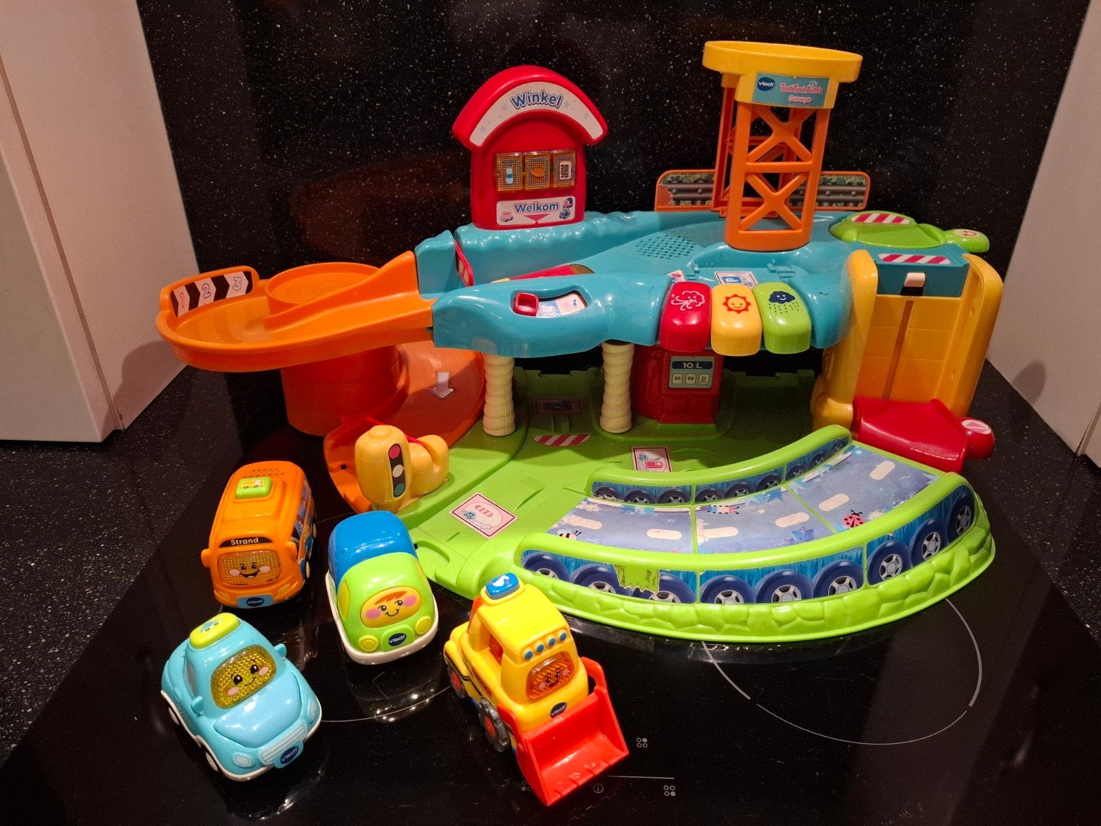 VTech Toet Toet Auto's Garage met 4 voertuigen, Ophalen, Gebruikt