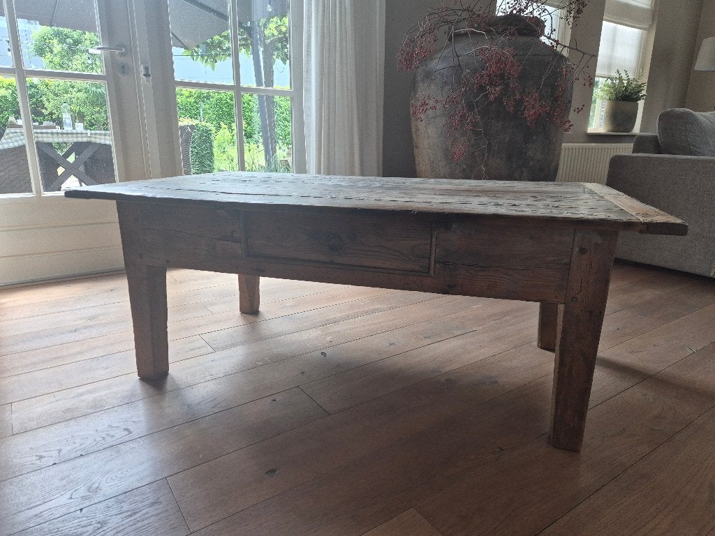 Salontafel landelijk, Huis en Inrichting, Tafels | Salontafels, Ophalen, Gebruikt, 100 tot 150 cm, 50 tot 75 cm