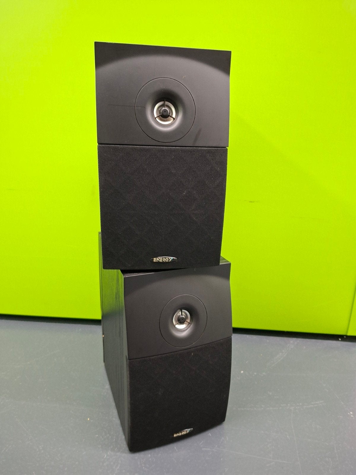 Set Energy e:XL-15 boekenplankluidsprekers, Audio, Tv en Foto, Ophalen, Gebruikt, 60 tot 120 watt, Overige merken