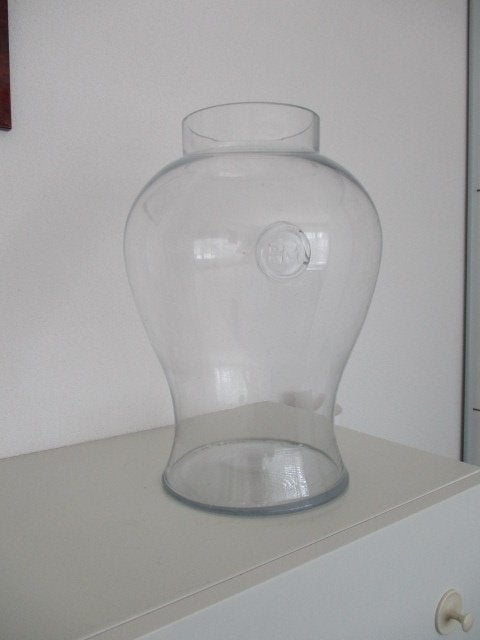 Riviera Maison grote glazen vaas Aphrodite, Huis en Inrichting, Ophalen, Transparant, Glas, Nieuw