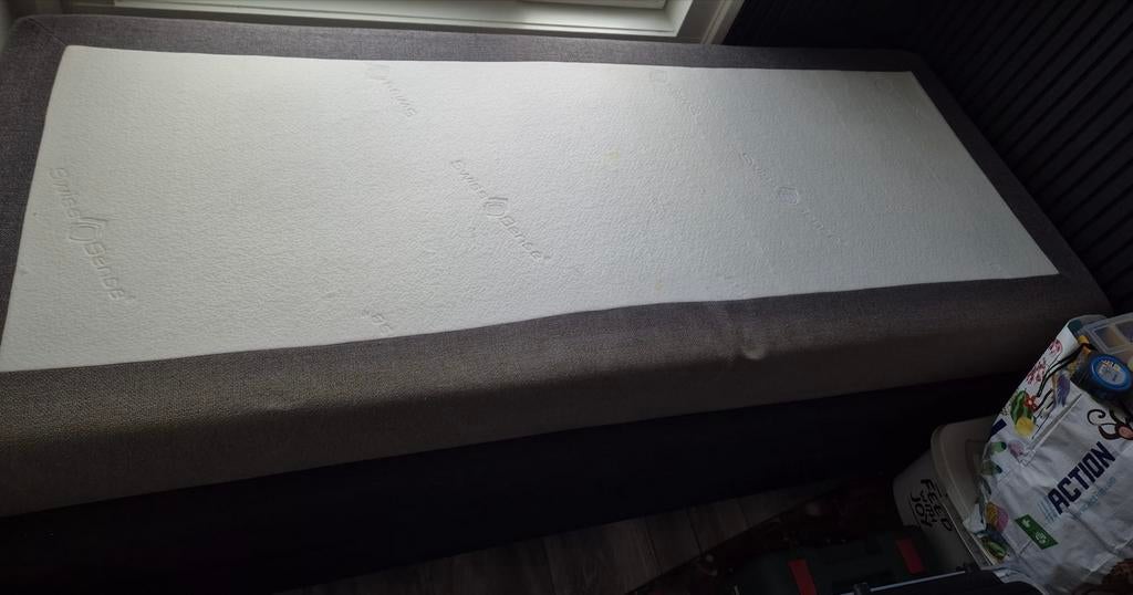 2x Swiss Sense boxspring matrassen 80x200 taupe, Ophalen, Gebruikt, Eenpersoons, 80 cm