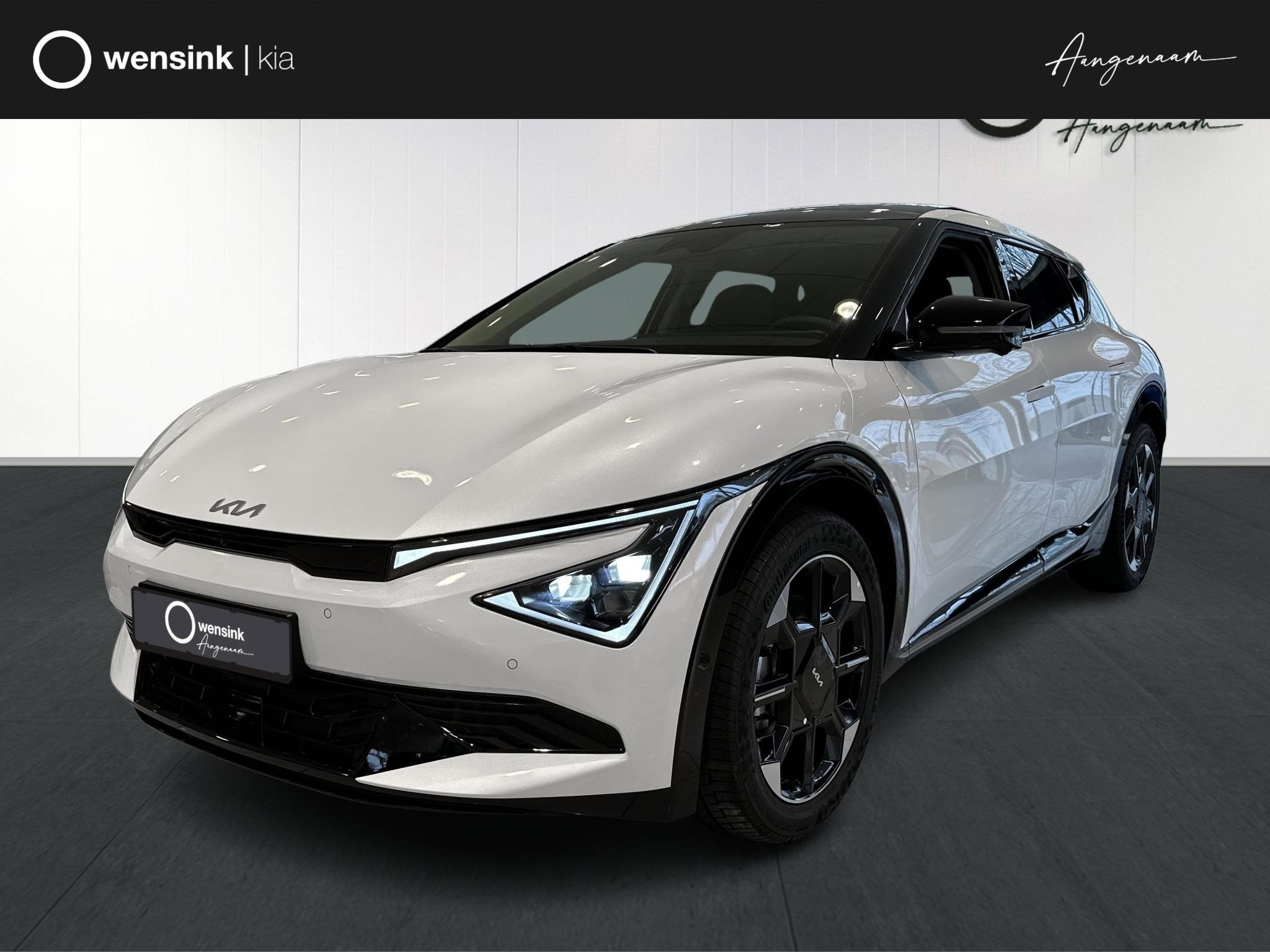 Kia EV6 Plus Advanced 84 kWh | Elektrisch glazen schuif-/kan, Auto's, Kia, Automaat, 228 pk, Zwart, 1960 kg