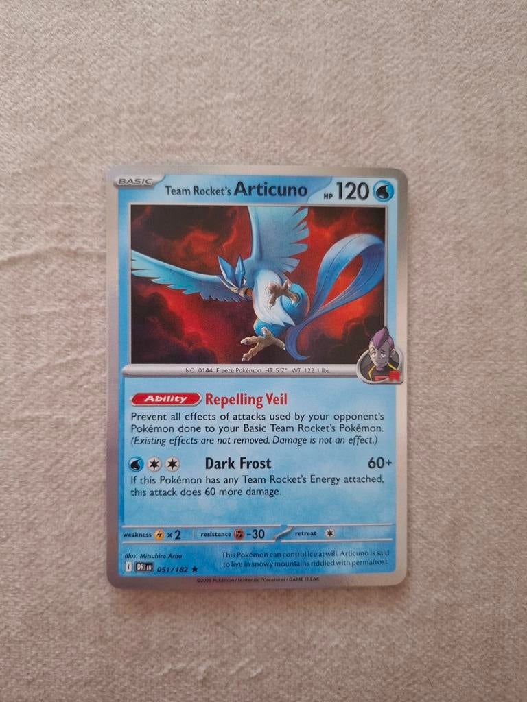 Team Rocket's Articuno 051/182 Destined Rivals, Ophalen of Verzenden, Nieuw
