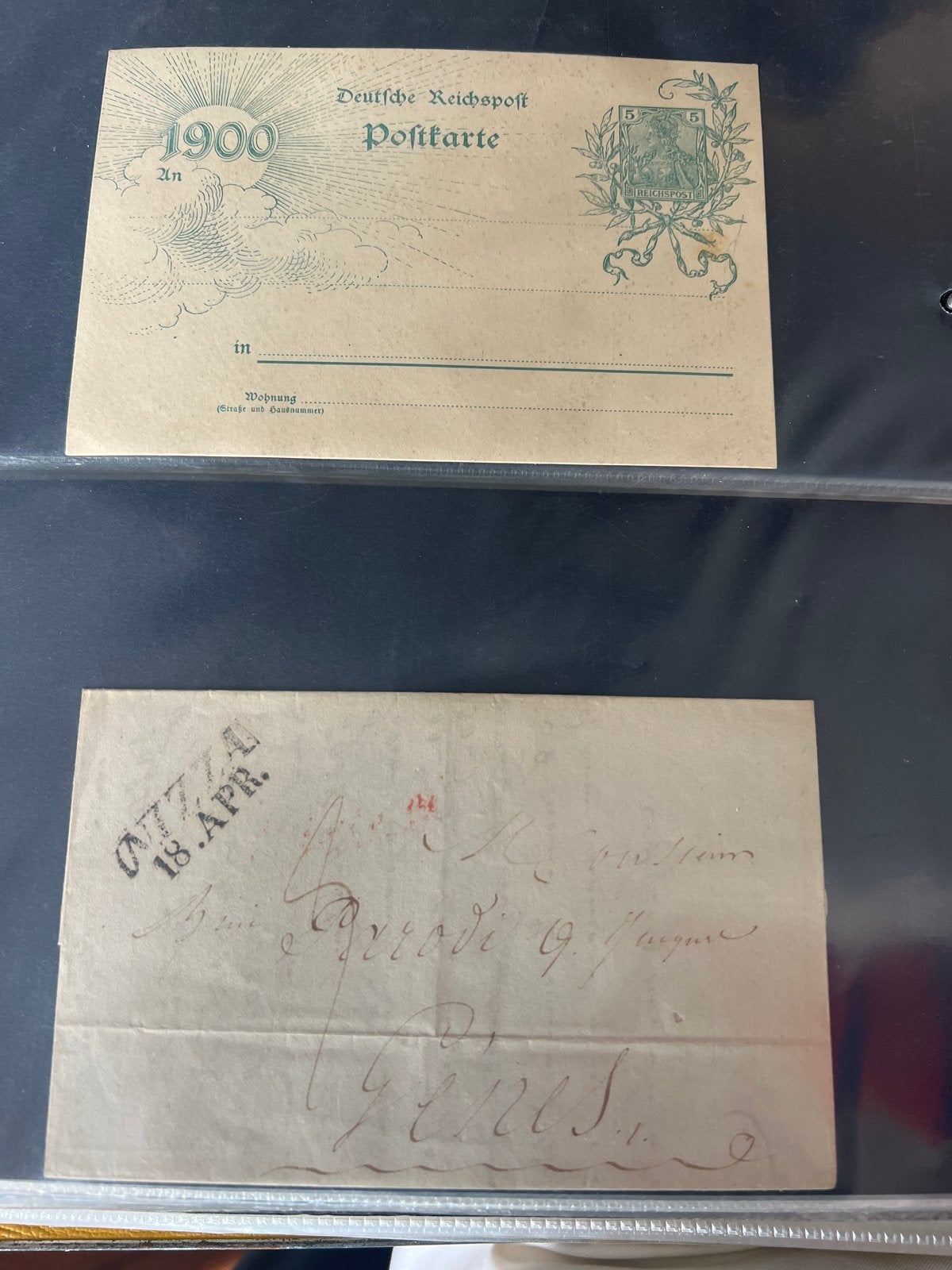 Oude Duitse Reichspost Postkaart 1900, gestempeld, Ophalen of Verzenden, Voor 1920, Gelopen, Duitsland