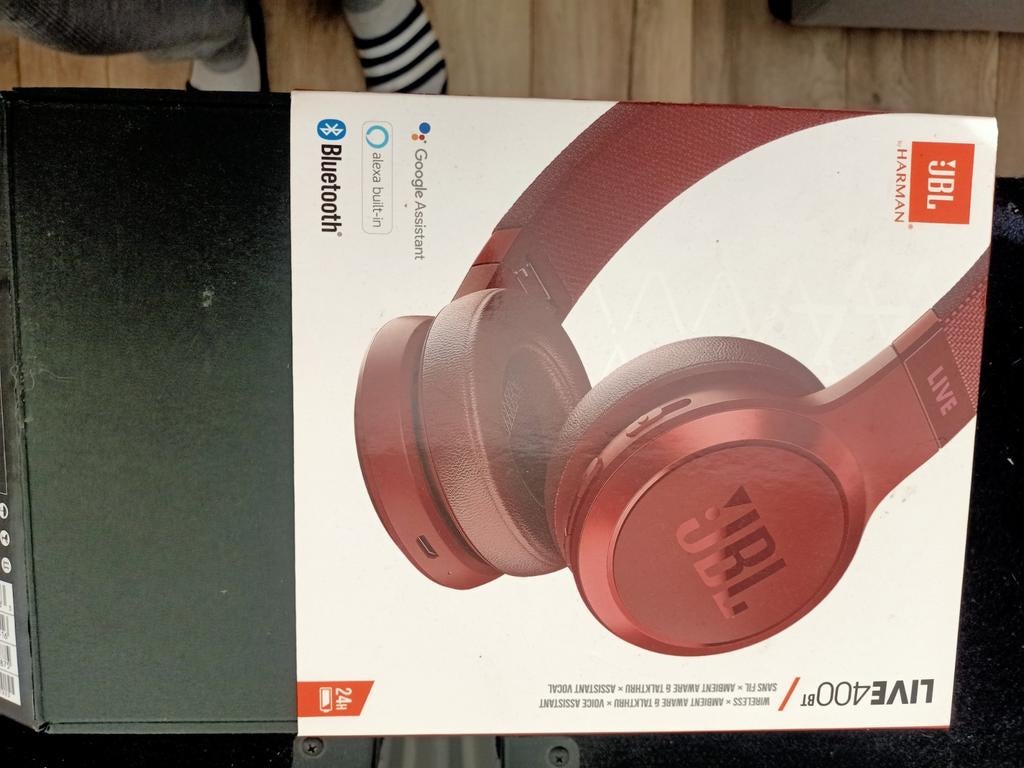 JBL Live 400BT Draadloze On-Ear Koptelefoon Rood, Overige merken, Nieuw, Draadloos, Op oor (supra aural)