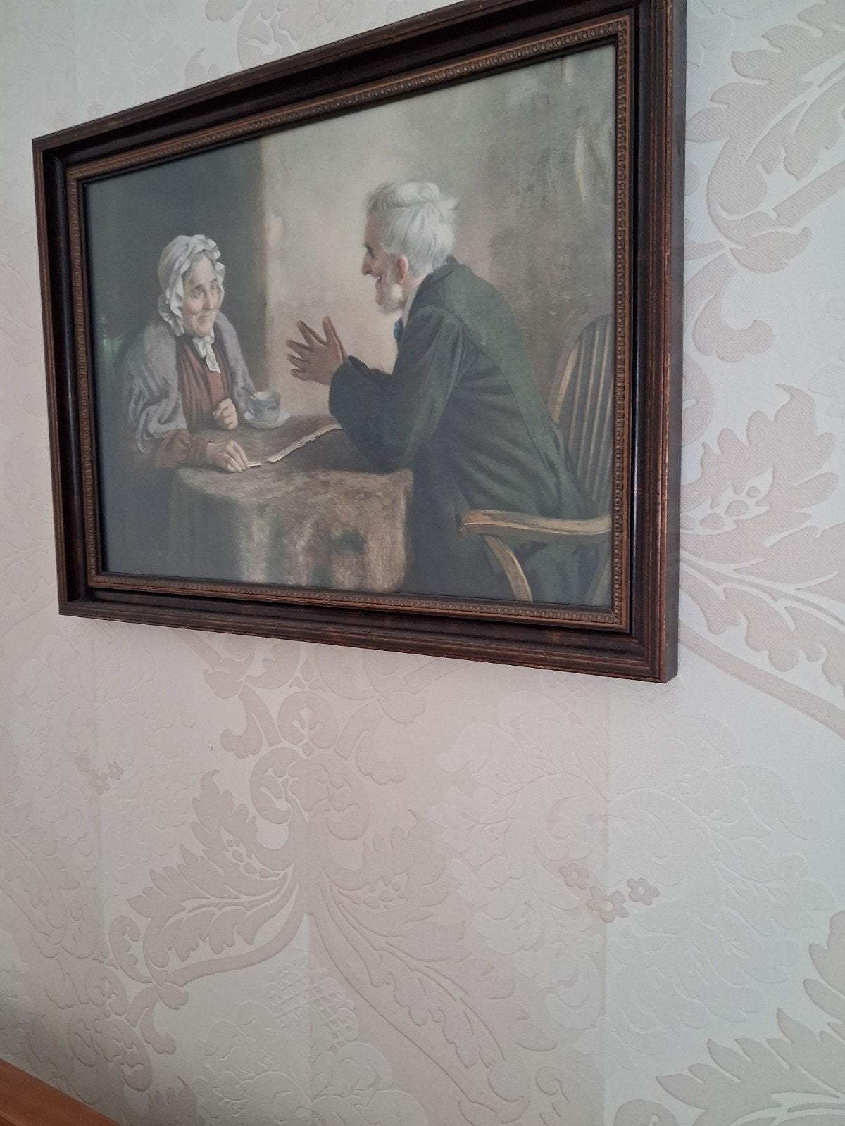 ouderwets schilderij, Ophalen