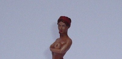 Tinnen figuur van naakte Romeinse baadster 2, Ophalen of Verzenden, Zo goed als nieuw