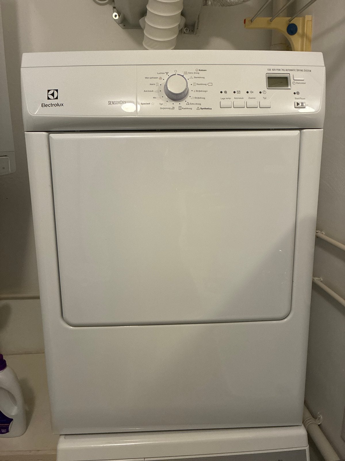 Electrolux EDE1074PDW Luchtafvoer Wasdroger 7kg, Witgoed en Apparatuur, Wasdrogers, Ophalen, 6 tot 8 kg, Luchtafvoer, Zo goed als nieuw