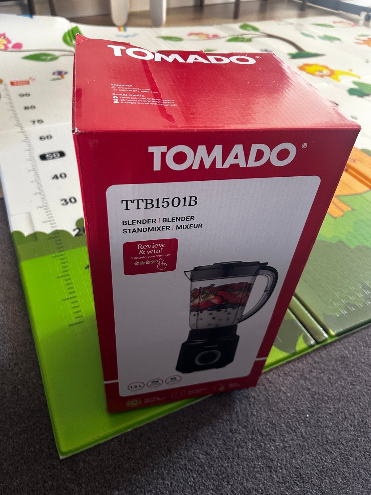 Tomado TTB1501B Blender - Nieuw in doos, 1 tot 2 liter, Ophalen, Nieuw