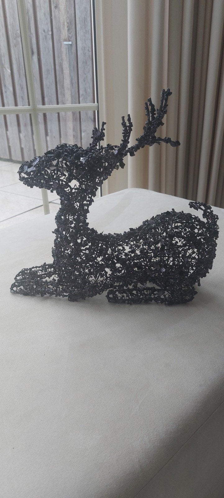 Zwart aluminium kerst rendier, Diversen, Kerst, Zo goed als nieuw, Ophalen of Verzenden