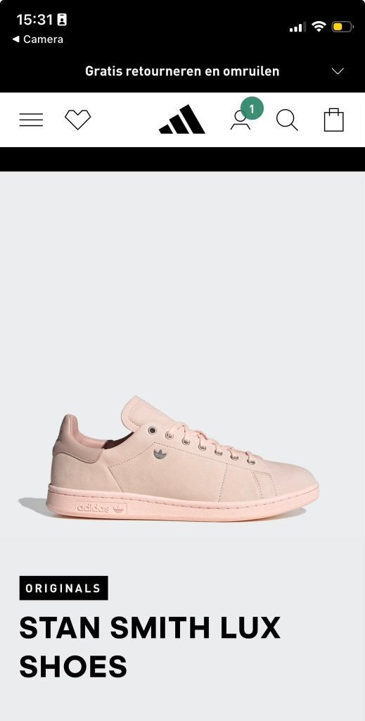 Adidas light pink leather sneakers, Adidas, Ophalen of Verzenden, Sneakers of Gympen, Roze