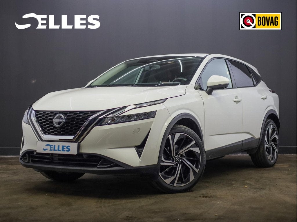 Nissan Qashqai 1.3 MHEV Xtronic N-Connecta | Stuur en Stoelv, Auto's, Nissan, Stof, Automatische klimaatregeling, Wit, Bedrijf