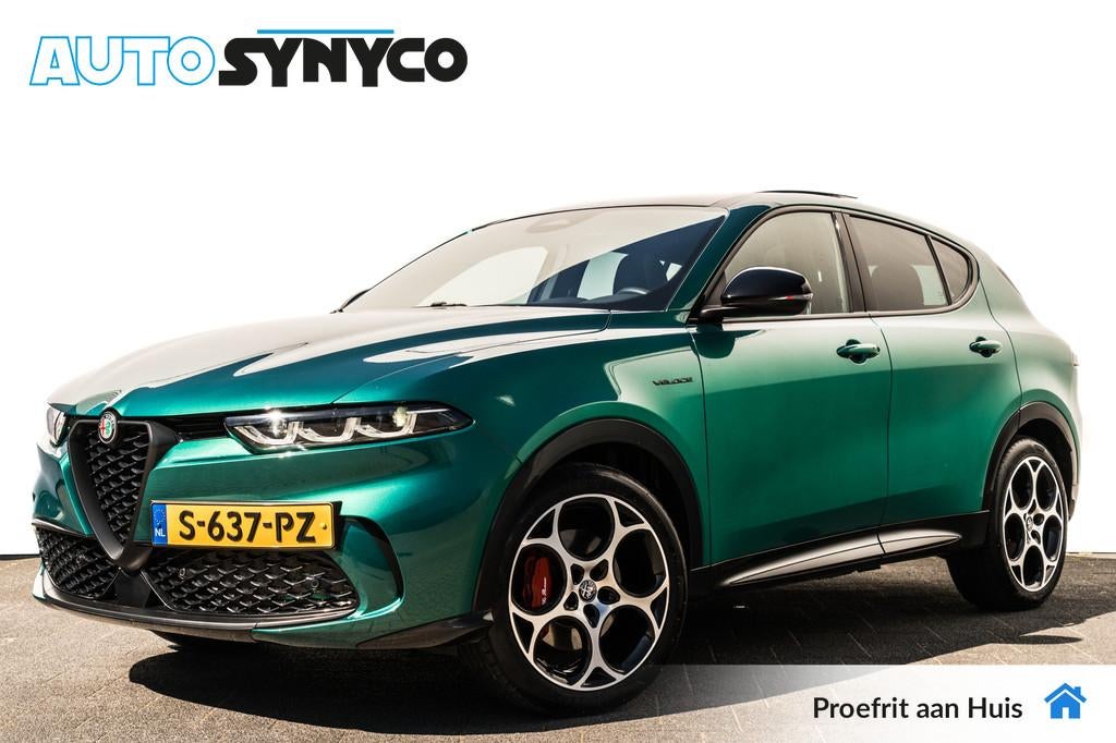 Alfa Romeo Tonale 1.5T Hybrid Veloce | Panoramadak | Leder |, Auto's, Gebruikt, 4 cilinders, Bedrijf, 1469 cc