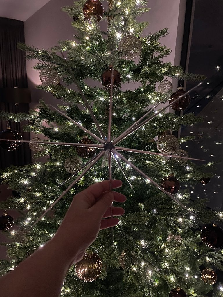 3 sterren zilverkleurig kerstster, Ophalen of Verzenden