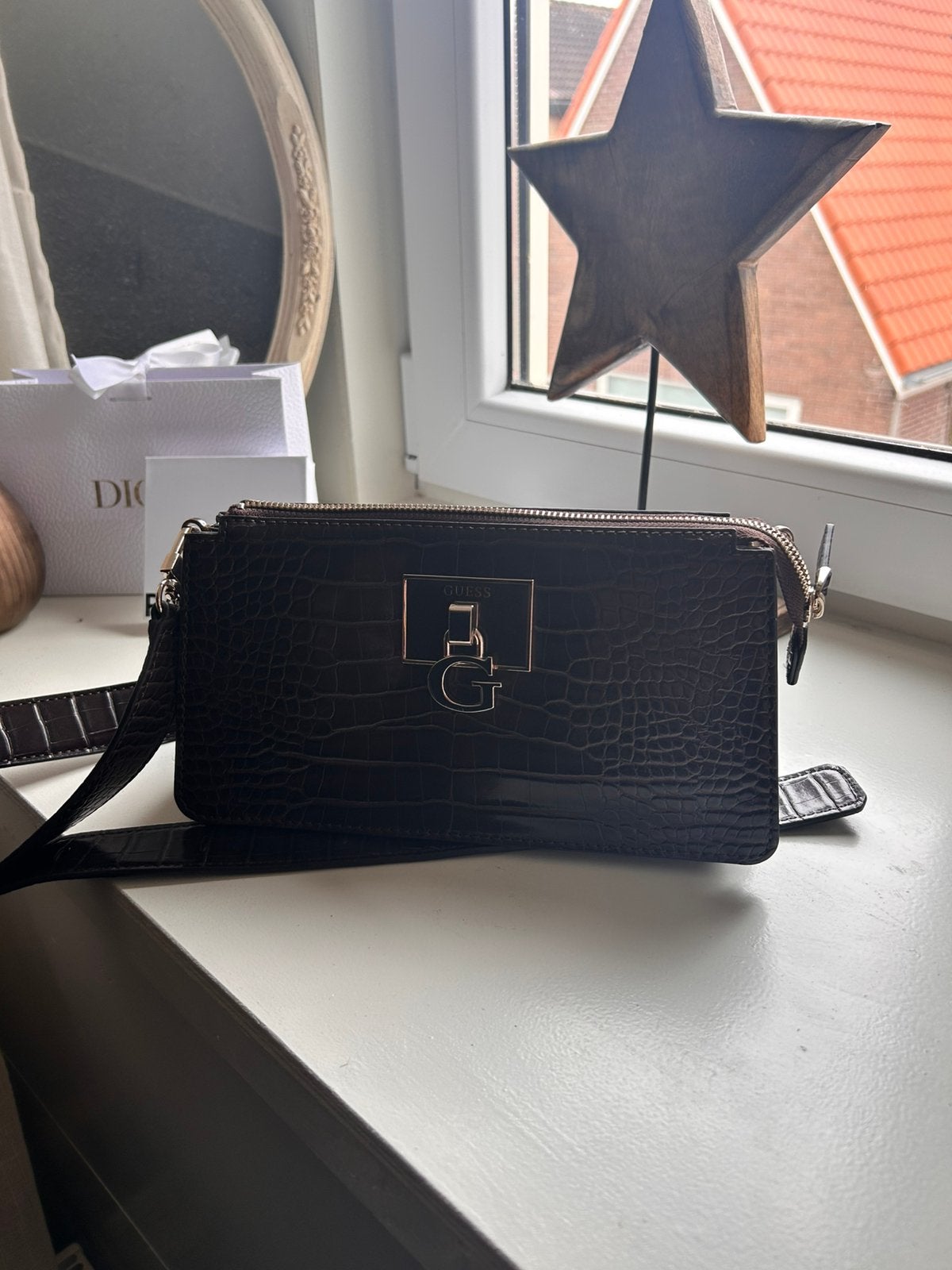 Guess tas, Ophalen, Zo goed als nieuw, Bruin, Guess