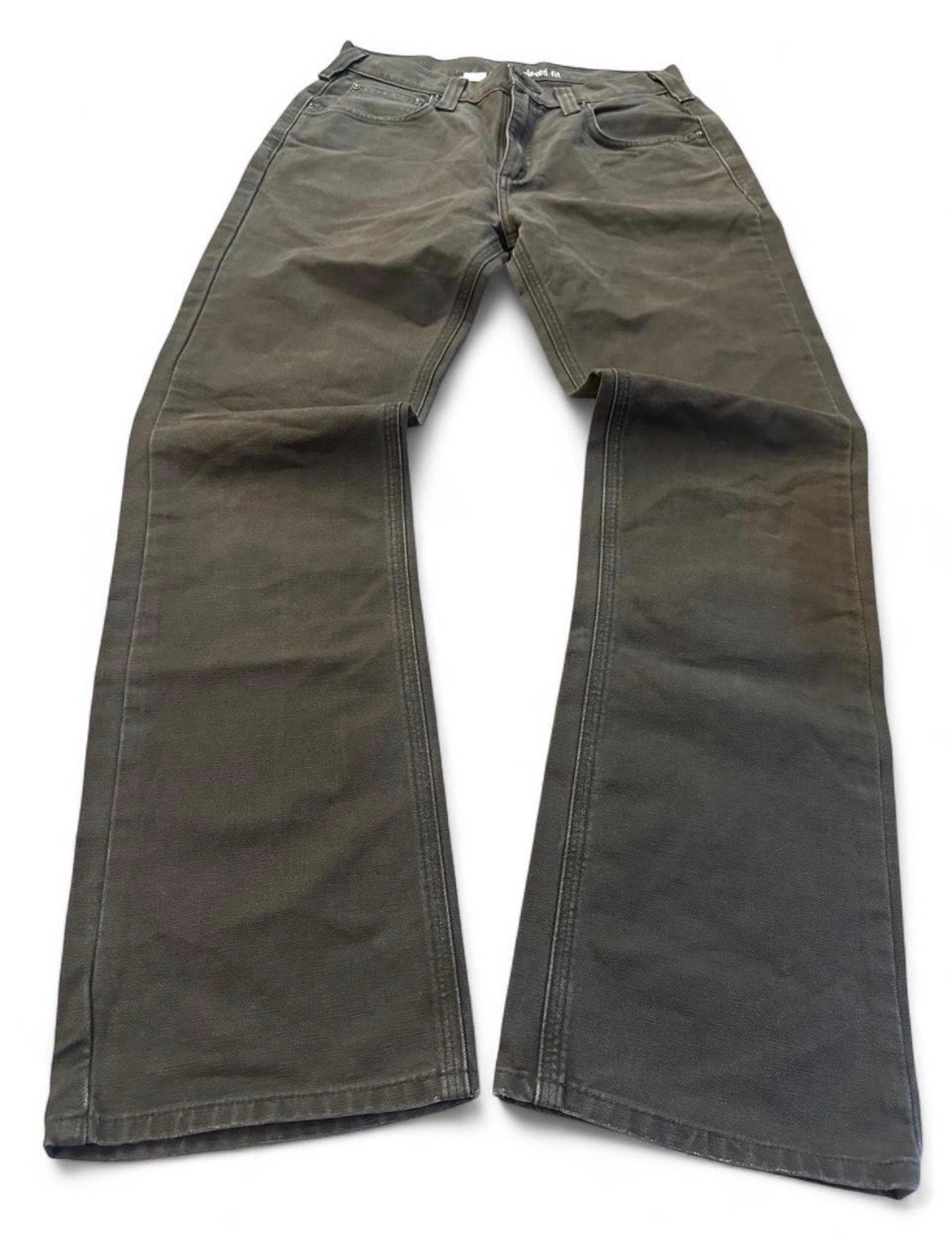 Carhartt Relaxed Fit Wide-Leg Jeans W30 L32 Olijfgroen, Ophalen of Verzenden, Gedragen, Overige kleuren, W32 (confectie 46) of kleiner