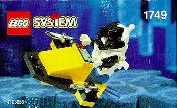 LEGO System Aquazone Aquanauts nr. 1749 Hydronaut Paravane, Lego, Ophalen of Verzenden, Zo goed als nieuw, Complete set