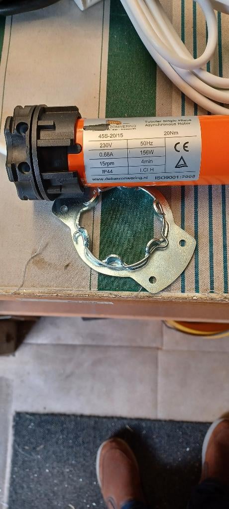 NIEUWE BUISMOTOR  voor rolluik, screen of uitvalscherm, 200 cm of meer, Minder dan 100 cm, Wit, Nieuw