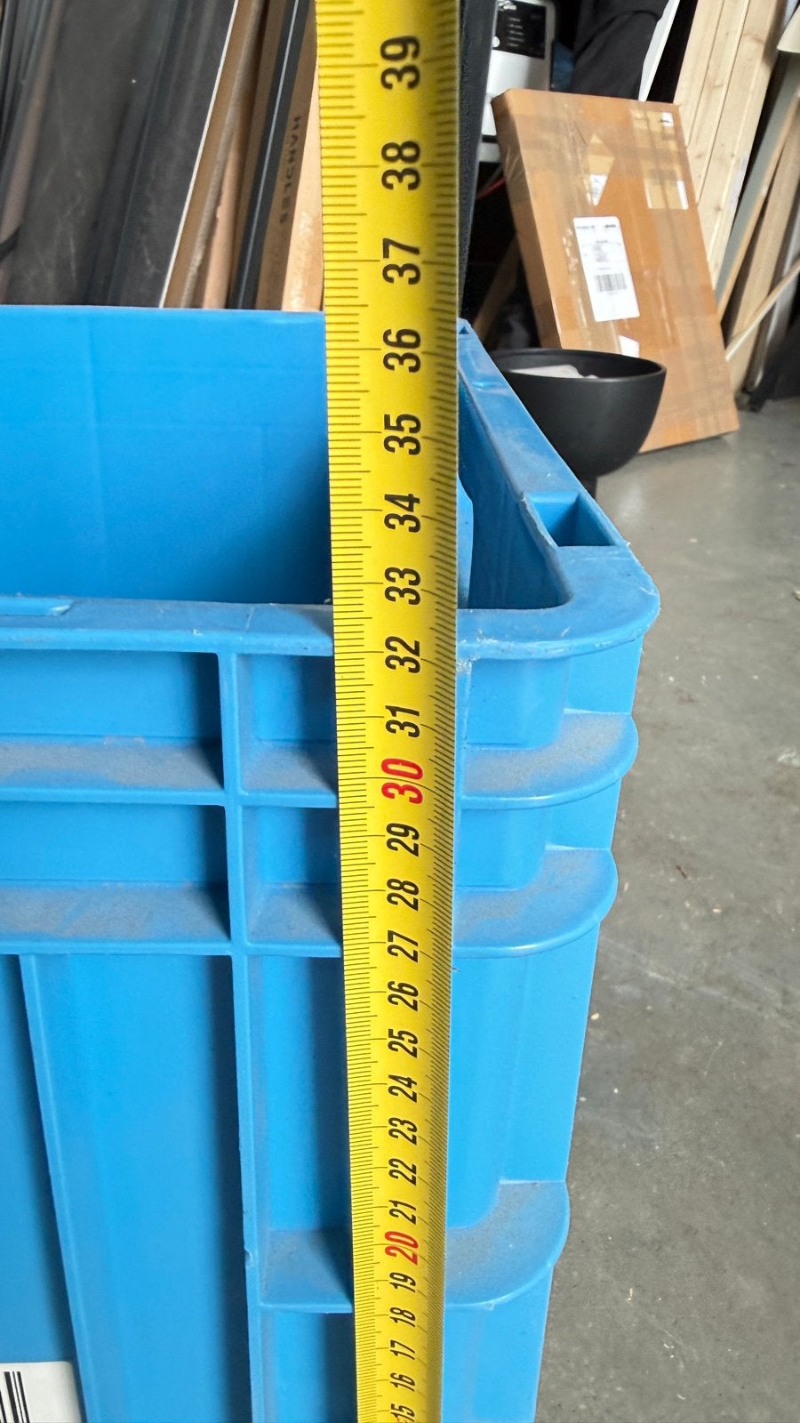 4x Blauwe kratten 60x40x32 cm - Ophalen, Ophalen, Gebruikt, 40 tot 60 cm, 50 tot 75 cm