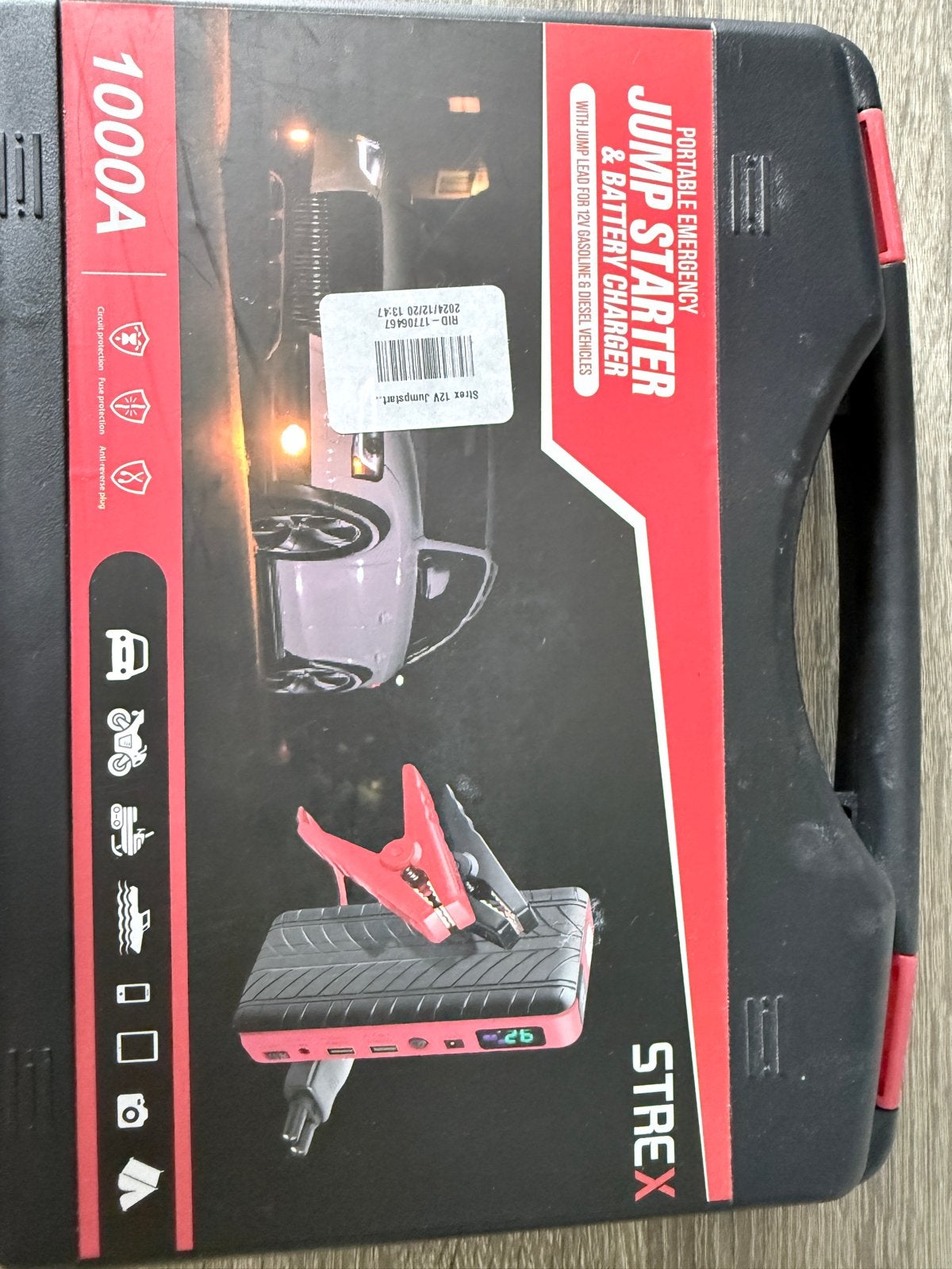 STREX Jumpstarter & Powerbank 1000A - Noodstartaccu, Auto diversen, Ophalen of Verzenden, Zo goed als nieuw
