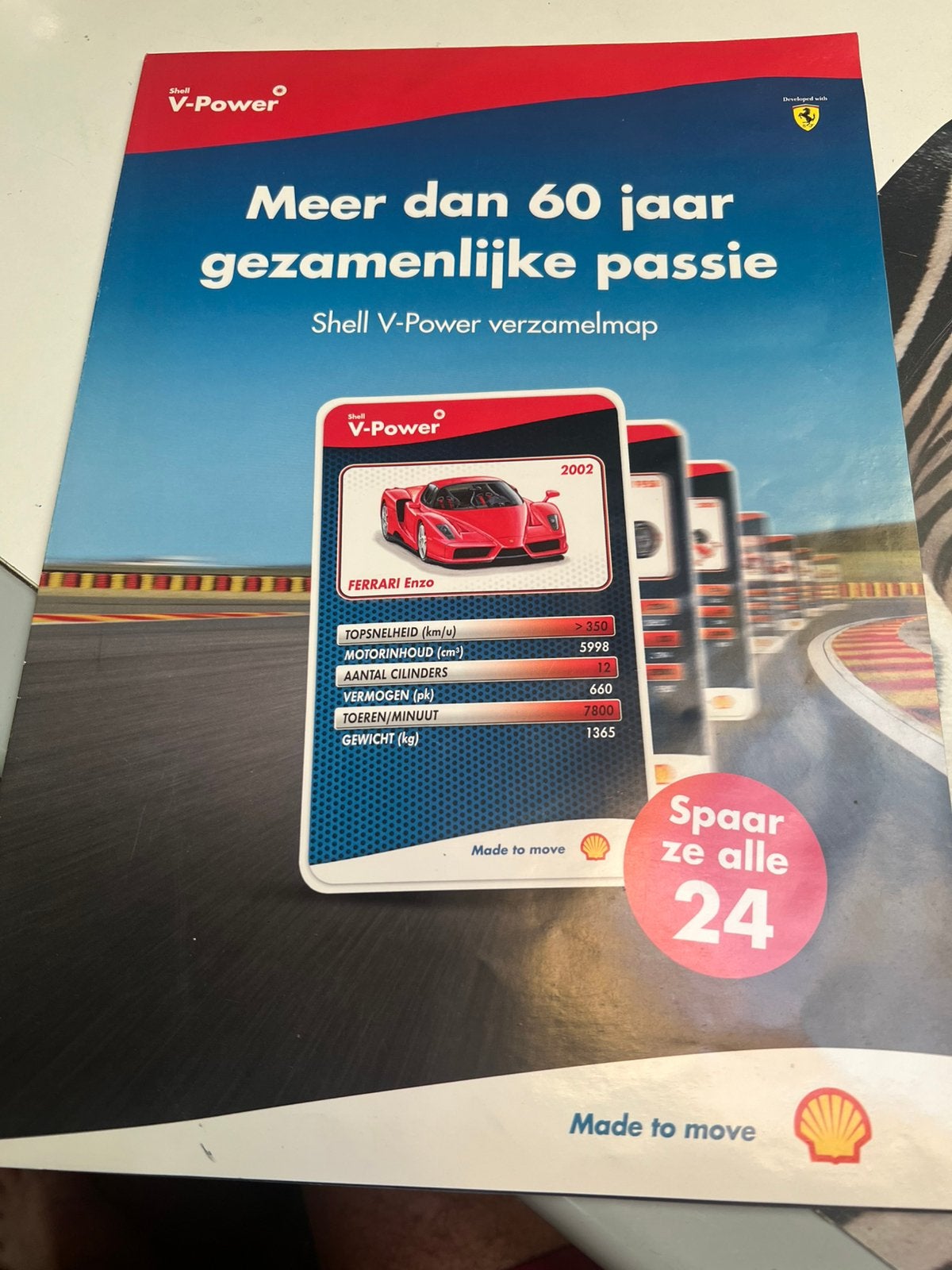 Plaatjes album shell v power Ferrari compleet, Ophalen of Verzenden, Nieuw