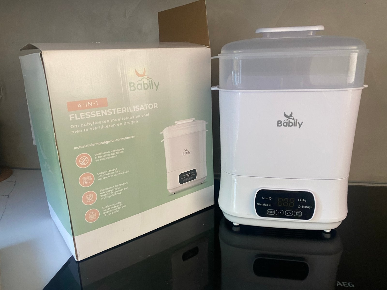 Babilly 4-in-1 Flessen sterilisator met droogfunctie, Automatisch, Overige merken, Sterilisator, Ophalen of Verzenden