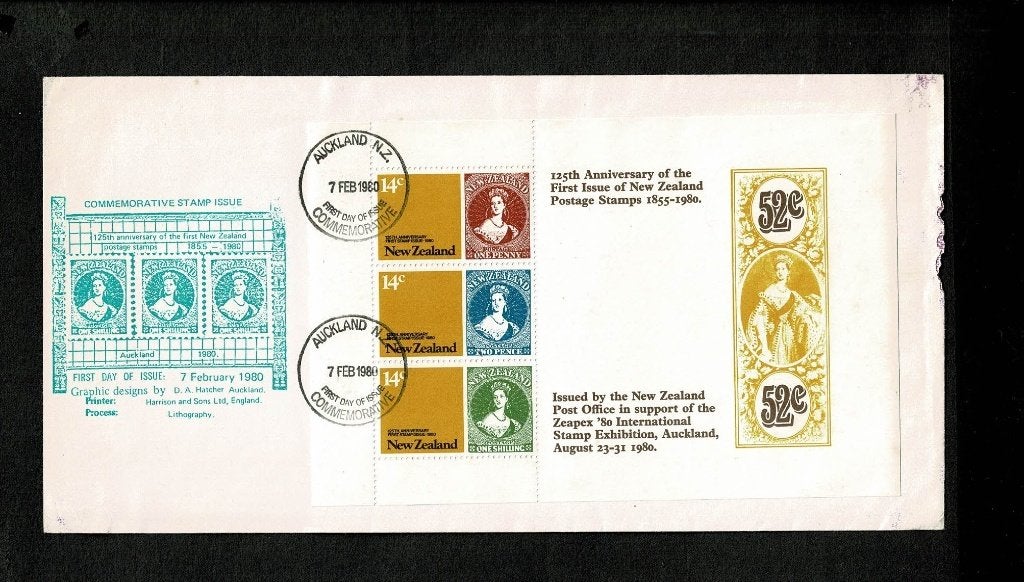 FDC Nieuw Zeeland - 1980.2.7. 125 years first issue, Verzenden, Onbeschreven, Rest van de wereld