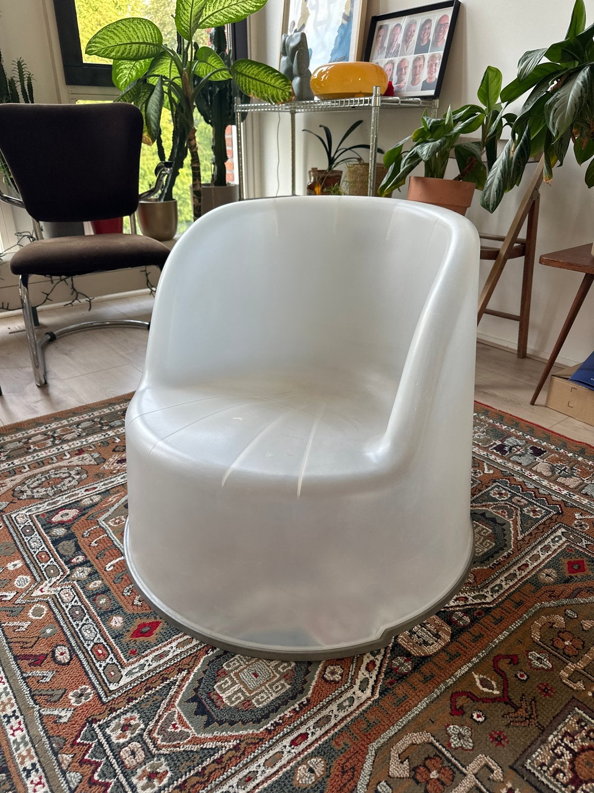 IKEA Kimme kuipstoel,  wit kunststof, Ophalen, Kunststof, Gebruikt, Wit