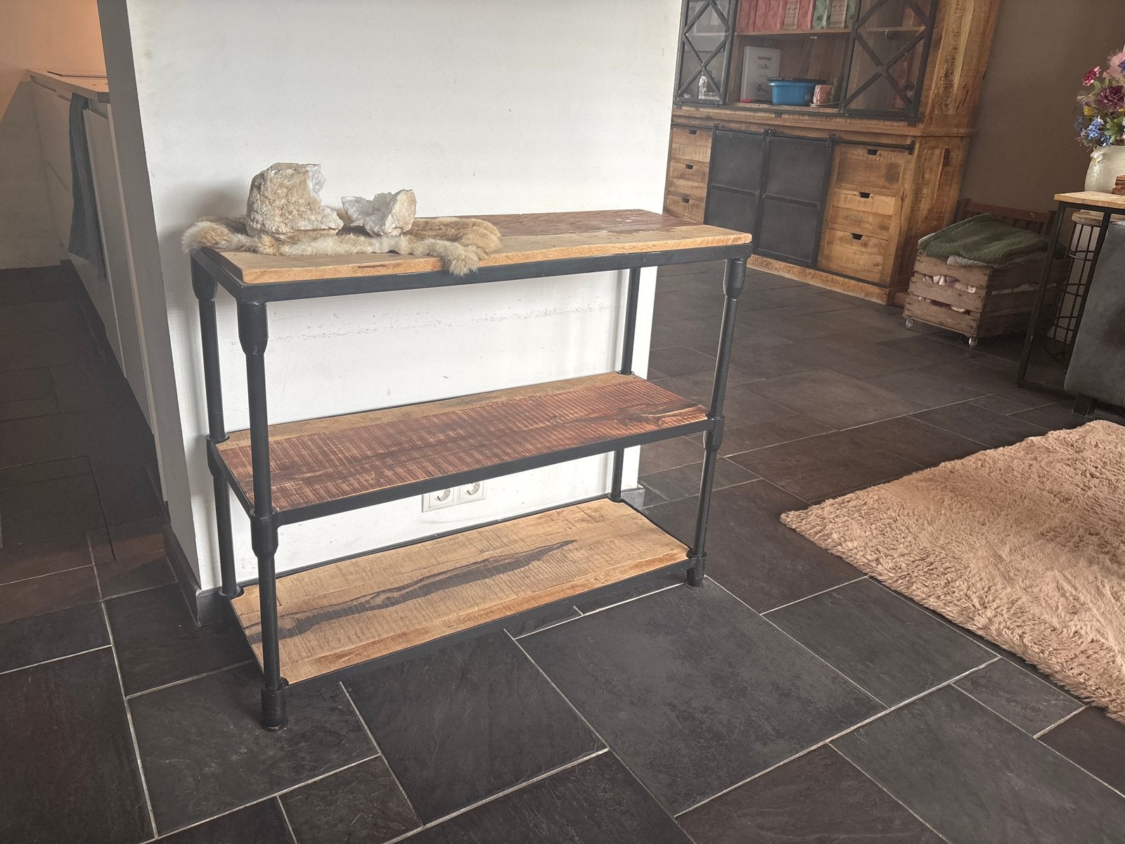 Industriële open kast met vakken, Huis en Inrichting, Woonaccessoires | Wandplanken en Boekenplanken, Ophalen, Gebruikt