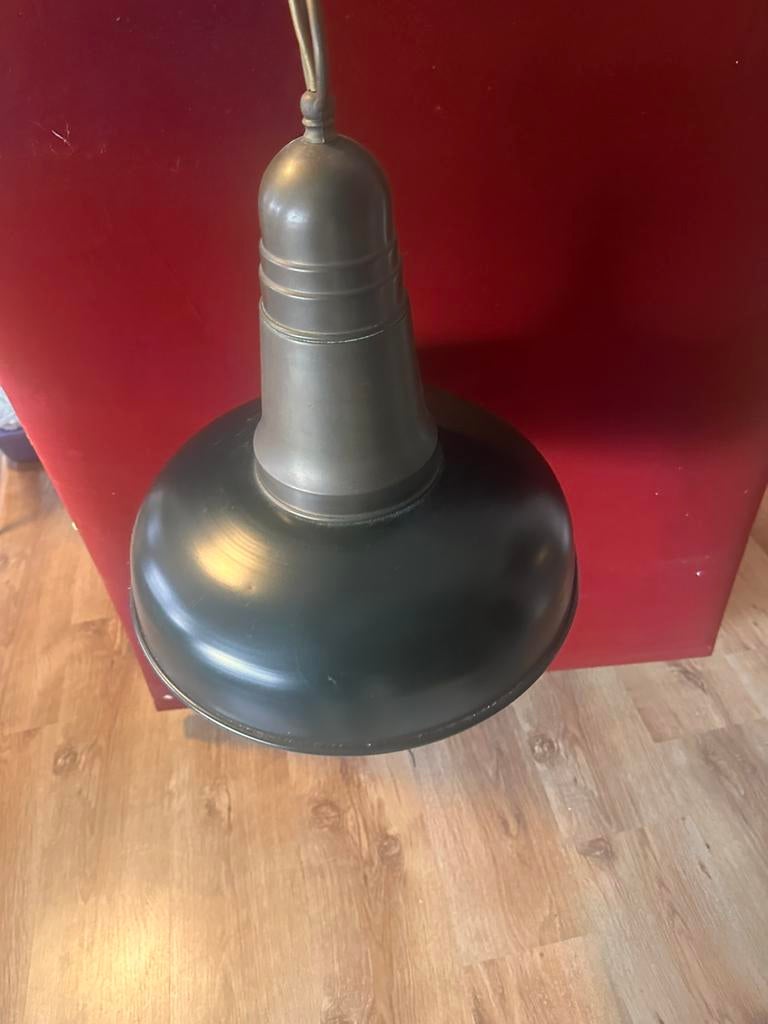 Koperen “Biljart/bar” lamp, Ophalen of Verzenden, Zo goed als nieuw, Minder dan 50 cm