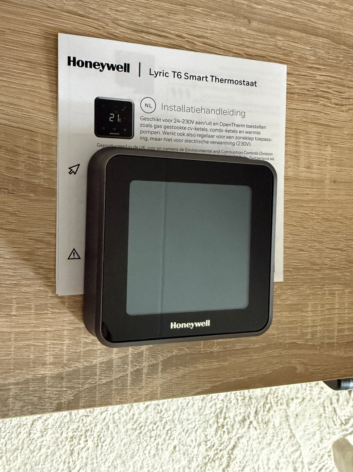 Honeywell Lyric T6 Smart Thermostaat zonder cv module, Doe-het-zelf en Verbouw, Thermostaten, Ophalen, Slimme thermostaat, Zo goed als nieuw