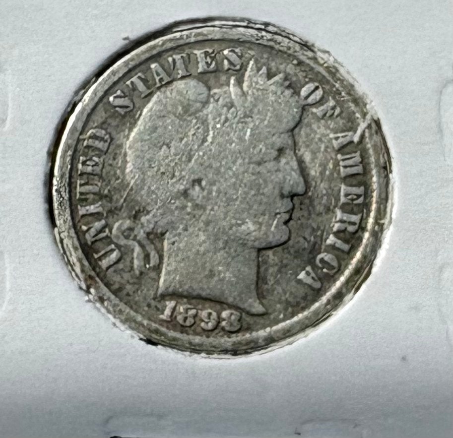 1898Barber Dime - Zilveren Amerikaanse Munt, Ophalen of Verzenden, Noord-Amerika, Losse munt, Zilver