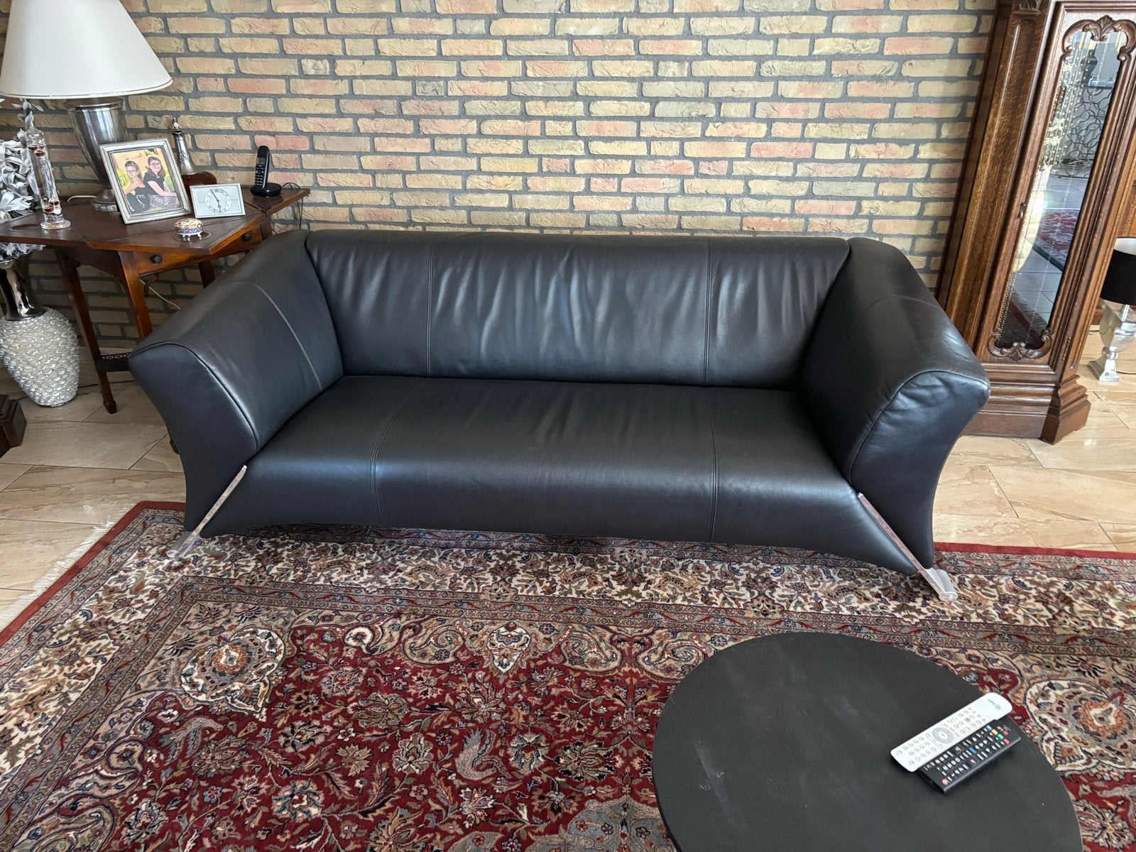 Rolf Benz bank en 2 fauteuils, Ophalen of Verzenden, Gebruikt, Leer