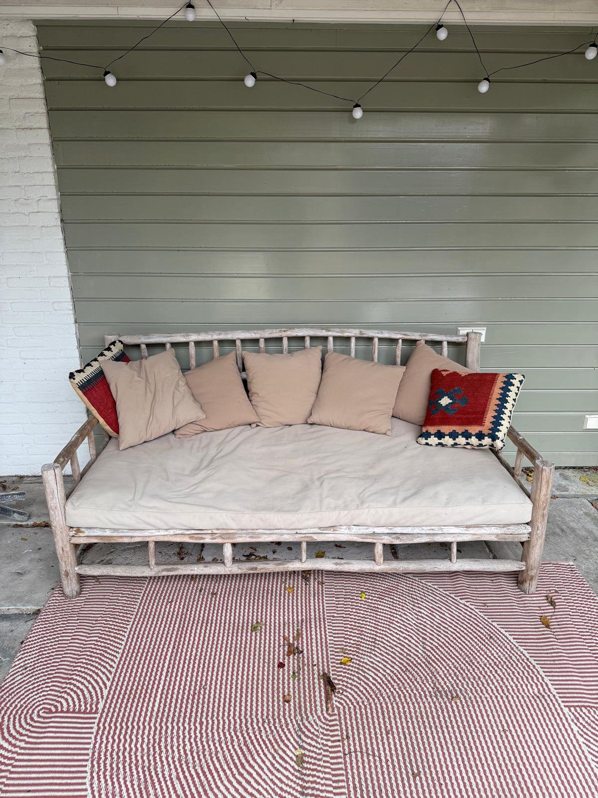 Ibiza loungebank, Ophalen of Verzenden, Zo goed als nieuw, Hout
