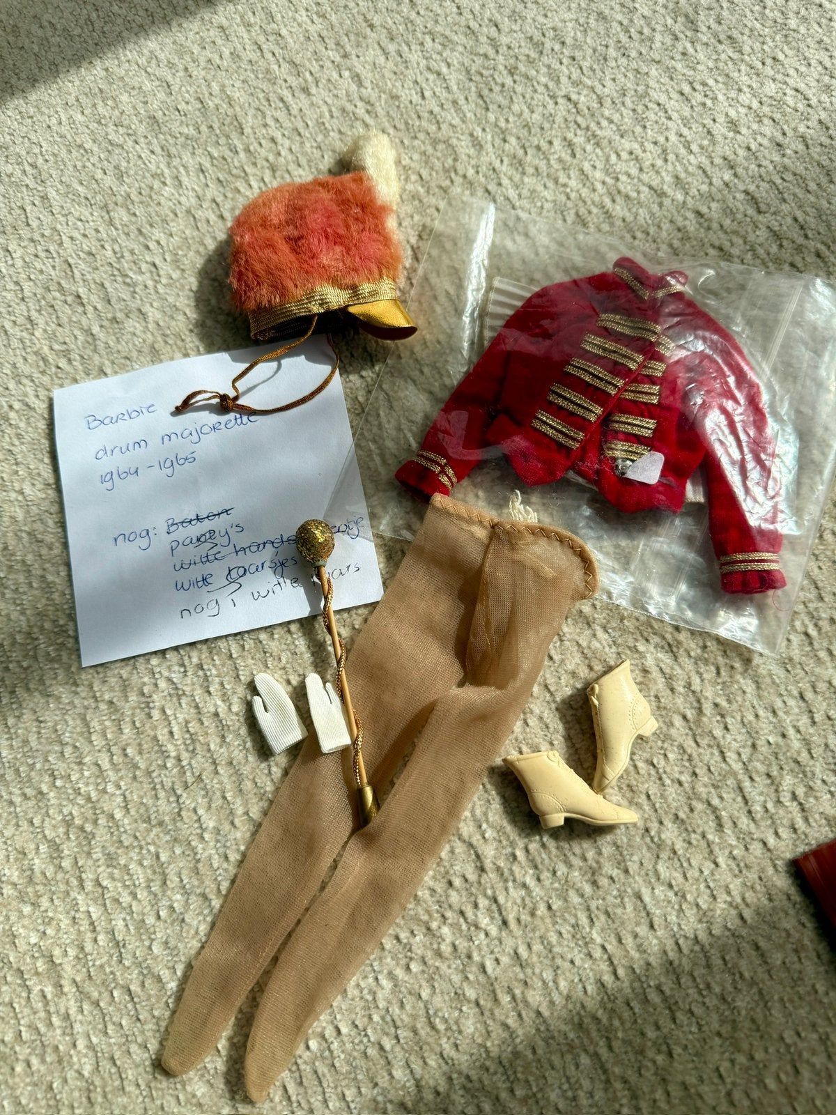 Vintage barbie kleding Drum Majorette, Verzamelen, Ophalen of Verzenden, Gebruikt, Kleertjes