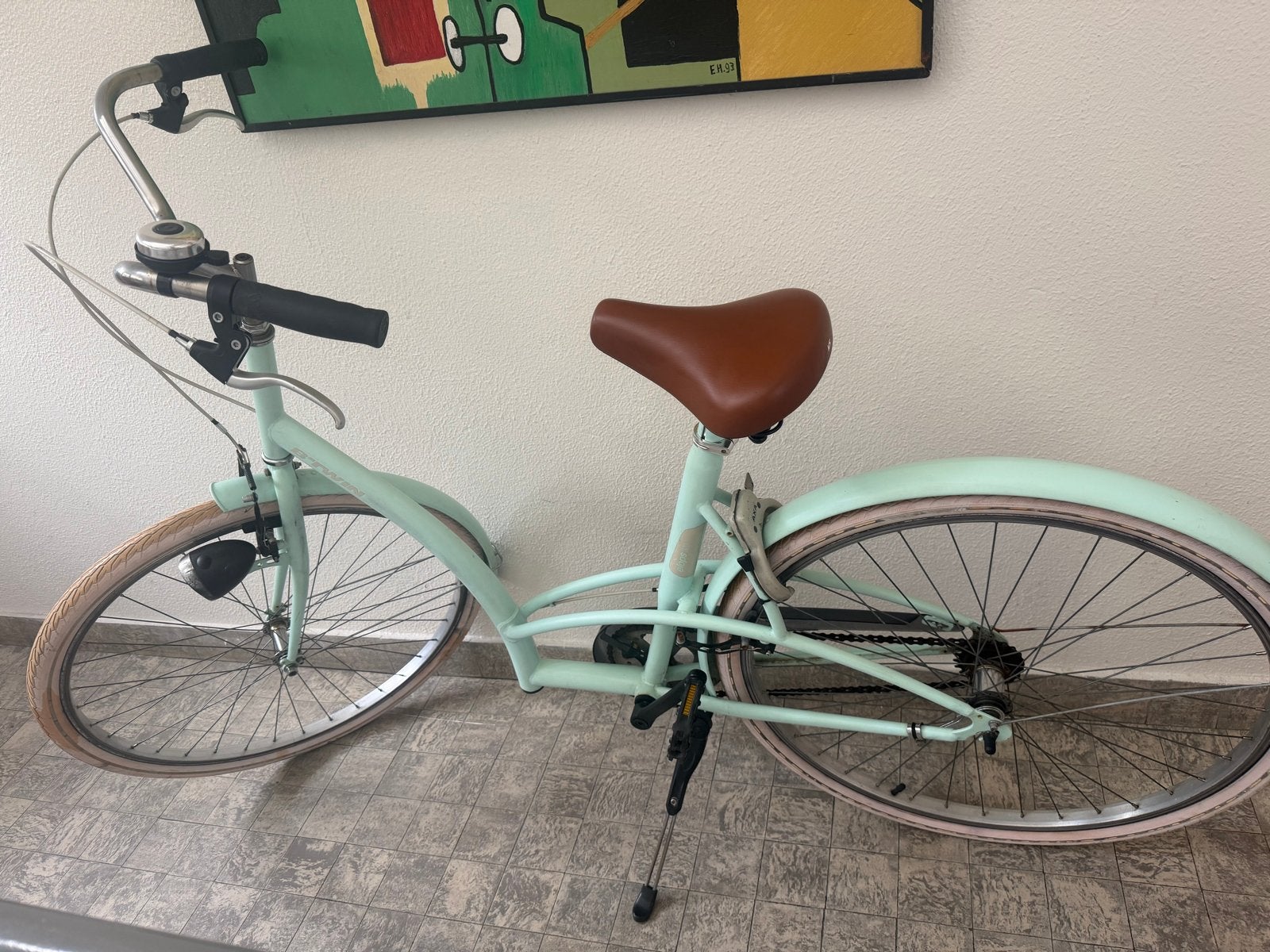 B'Twin Elops 100 Stadsfiets - Zo goed als nieuw, Terugtraprem, (Extra) lage instap, Zo goed als nieuw, 50 tot 53 cm