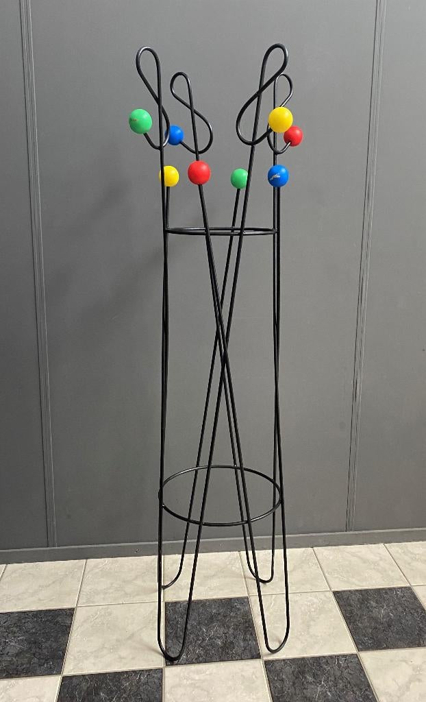 50's nr1 kapstok Roger Feraud zwarte DESIGN Clef de Sol, Huis en Inrichting, Woonaccessoires | Kapstokken, Ophalen, Gebruikt, Metaal