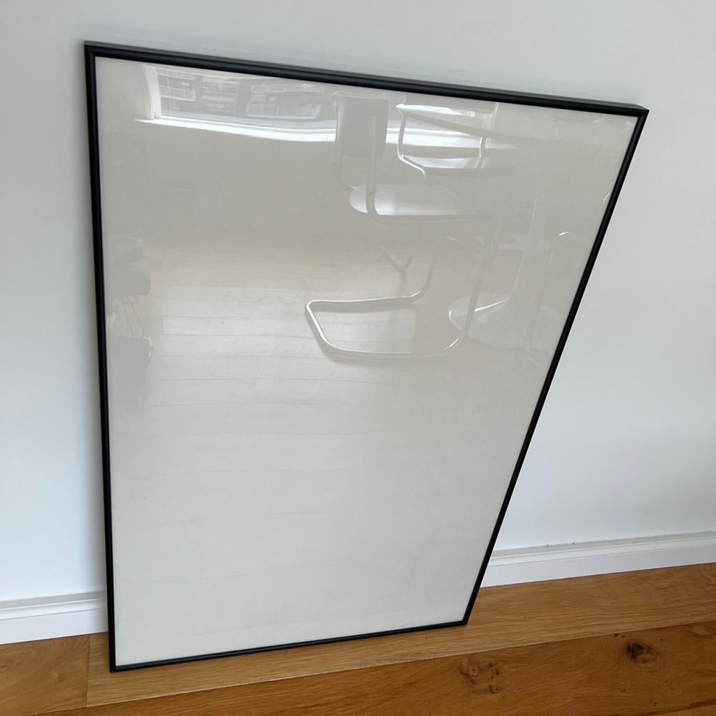 Aluminium wissellijst zwart plexiglas 90,5x60,5cm, Ophalen, Metaal of Aluminium, Zo goed als nieuw, 75 cm of meer